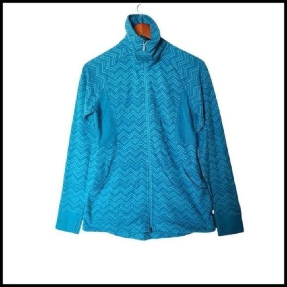 Avalanche Women’s Jacket Blue Chevron Full Zip Athletic Size Medium M